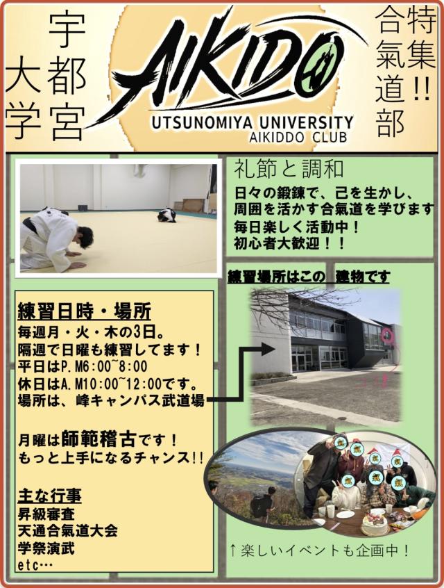 合氣道部新歓ビラ